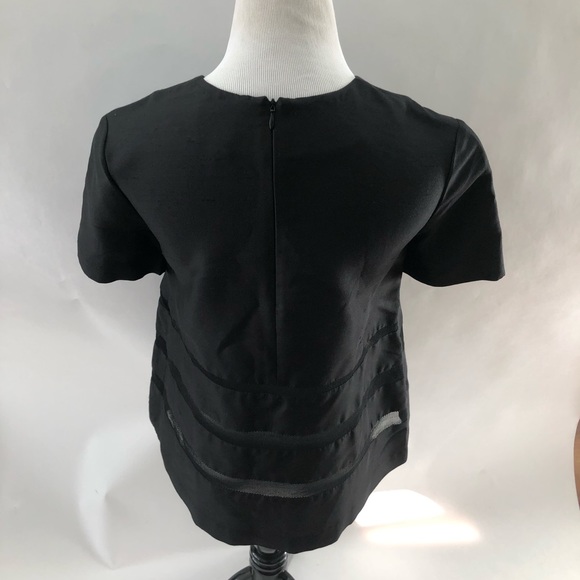 16- Cynthia Rowley black silk blend top size 2 - Picture 3 of 5